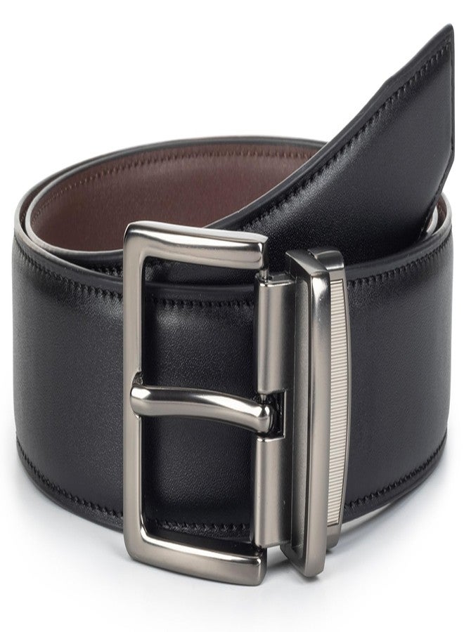 Vikodah Reversible Belts for Men Women Vintage Double-Sided PU Leather Buckle-Belt for Jeans Dress - Image 2