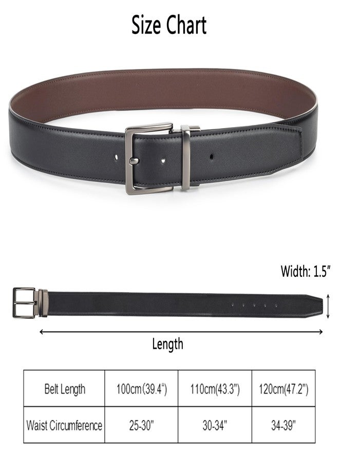 Vikodah Reversible Belts for Men Women Vintage Double-Sided PU Leather Buckle-Belt for Jeans Dress - Image 5