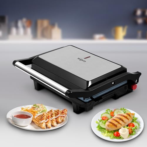 Wipro Elato BS206 1000 Watt Ceramic Grill Sandwich Maker, Scratch Resistant, 180° Open Sandwich Griller, Auto Cutoff, Non Toxic BPA, PTFE & PFOA Free, 2 Year Warranty, Regular Bread Size for 2 Slices - Image 5
