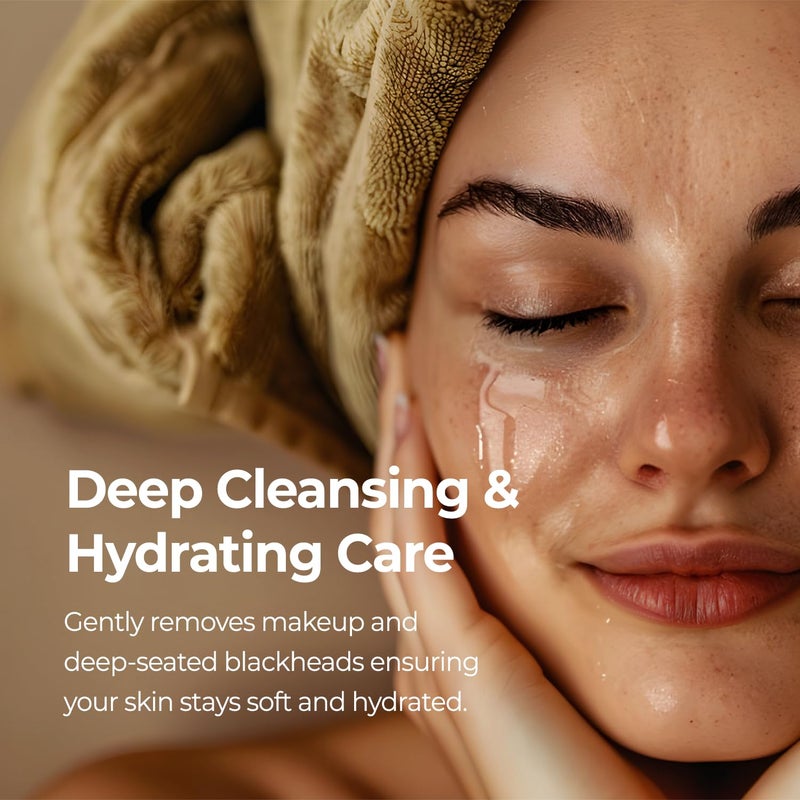 Avca زيت تنظيف لإزالة الرؤوس السوداء الكورية AVCA 10.14 أونصة سائلة (300 مل) - منظف زيت للوجه، مزيل للرؤوس السوداء، للبشرة العادية والدهنية، منظف مسام الوجه - Image 3