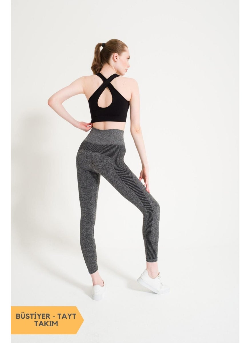 Formactive Barni Seamless Cross Detail Bustier - Tights Set  - Image 1