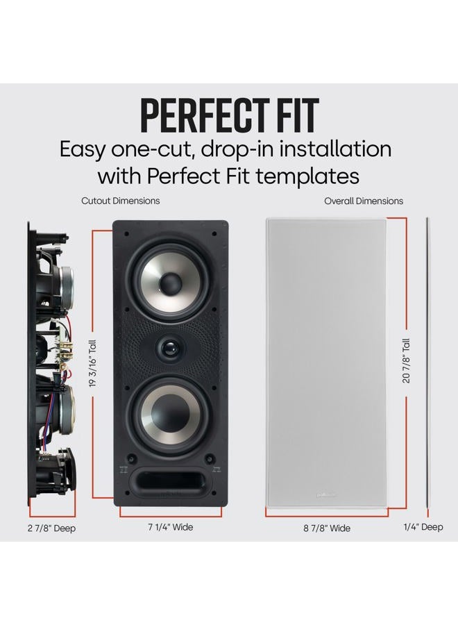 Polk Audio 265-RT 3-way In-Wall Speaker - The Vanishing Series - Easily Fits in Ceiling/Wall High-Performance Use Front, Rear or as Surrounds With Power Port & Paintable Grille Black, Wired - Image 2