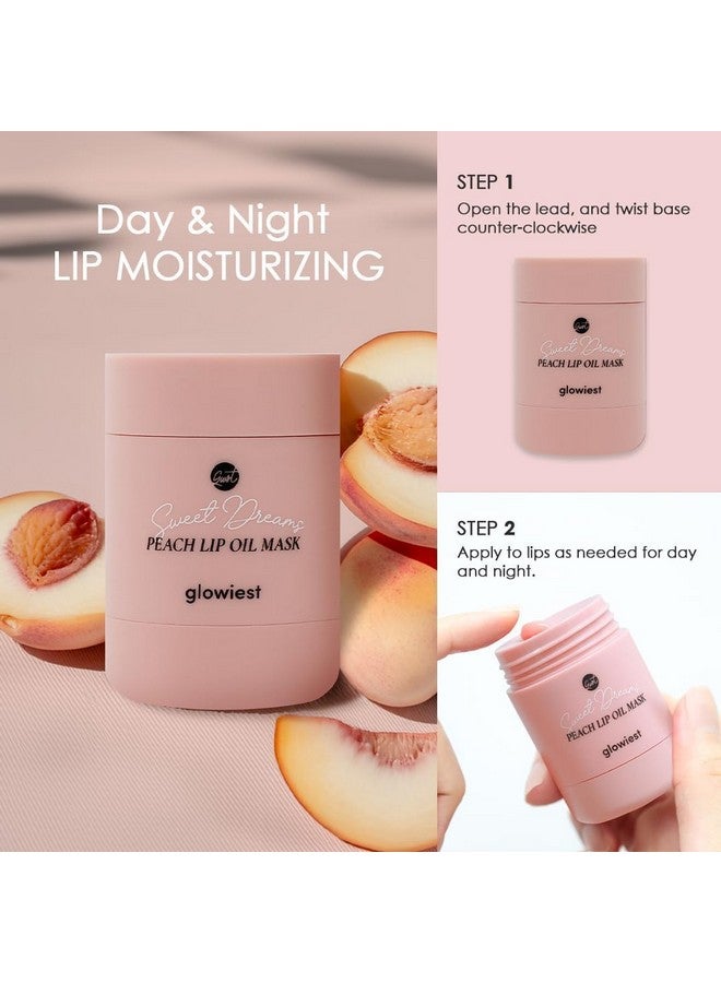 glowiest Sweet Dreams Lip Oil Mask (PEACH) | Hydrating Rich Lip Oil-Gel-Layer, Extra Moisture Lip Oil, Boosting Nourishing Lip, Long-Lasting Moisture, Korean Skin Care, K-Beauty (PEACH) - Image 2