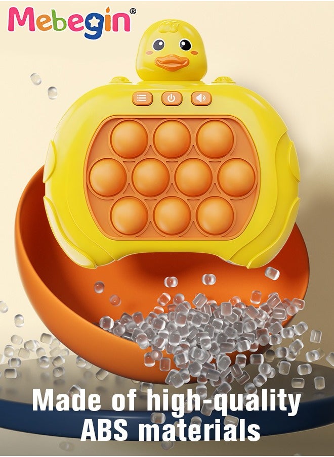 Generic - Quick Push Bubble Game with 4 Fun Game Modes, Duck Shape Push Pop Game, Mini-Handheld Fast Speed Push Game Console with Light and Sound, Fun Electronic Push It Pop Fidget Toys, Creative Antistress T - Image 1