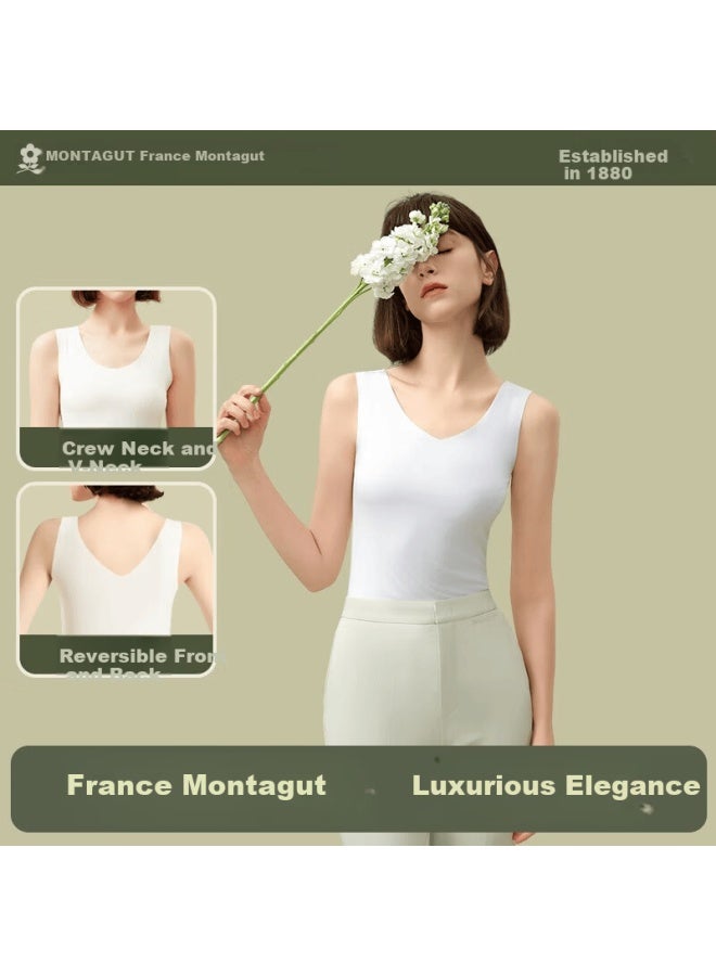 Montagut Seamless Modal Slim Fit Women's Camisole Tank Top Sleeveless Base Layer Thin Undershirt Cross-back Four Seasons - Image 1