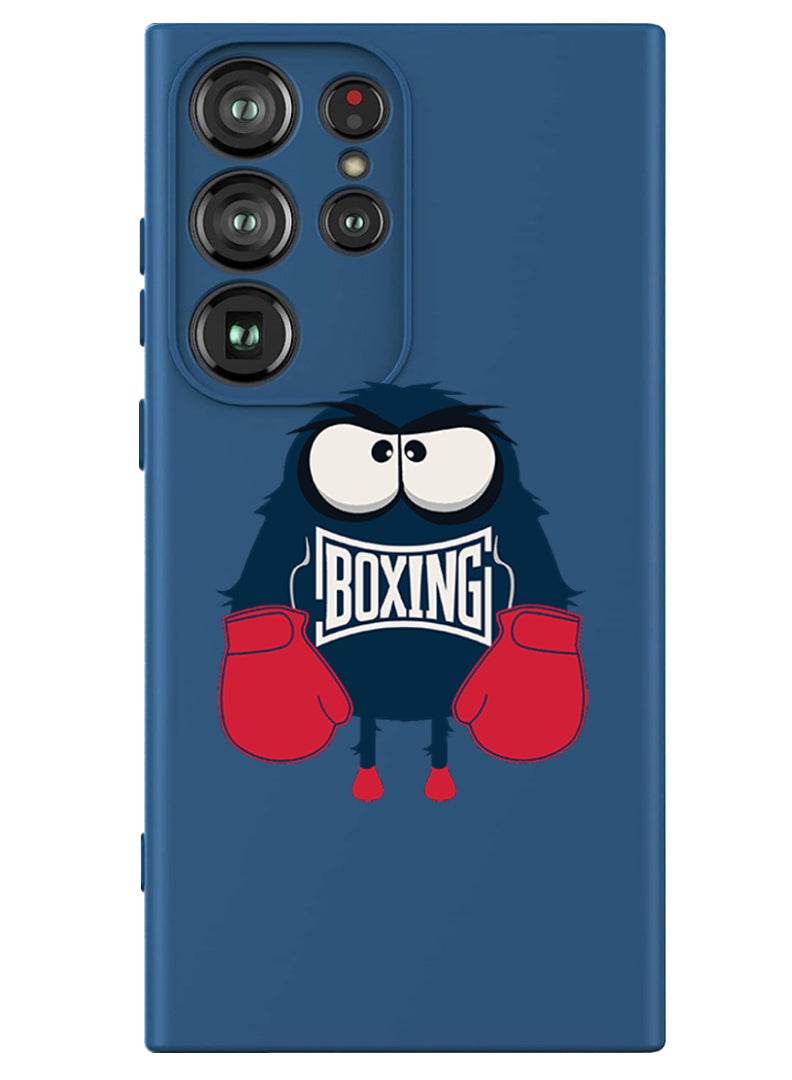 Theodor Protective Slim Fit Case Liquid Silicone Cover with Full Body Protection Anti-Scratch Shockproof Case For Samsung Galaxy S24 Ultra (Blue) - Boxing - Image 1