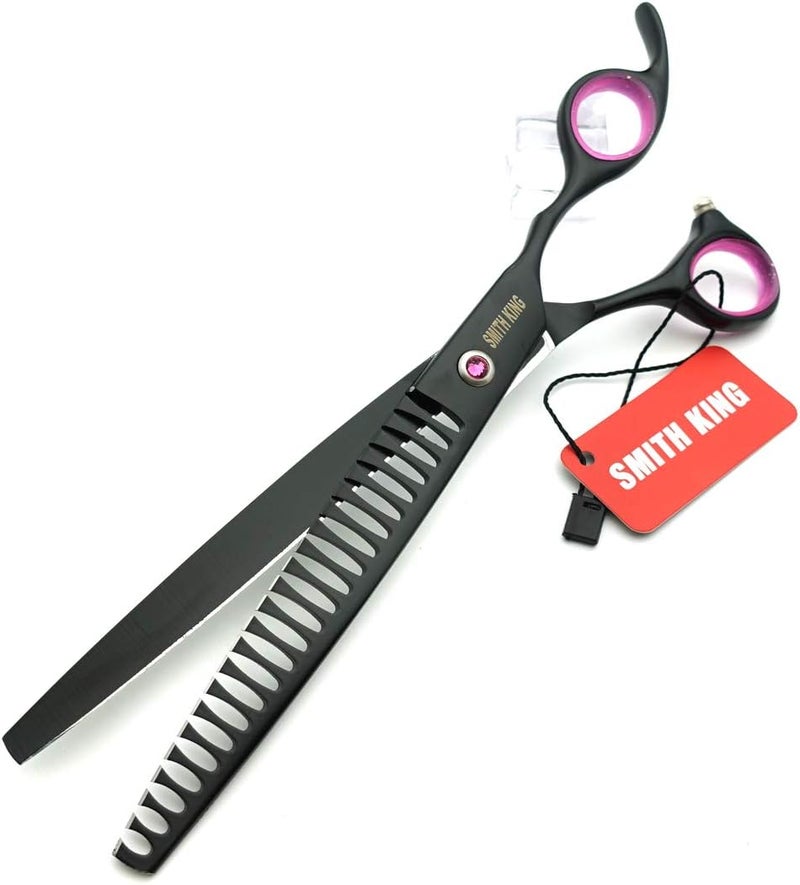 Smithking 8.0 inches Professional Dog Grooming Scissors Set Straight & thinning & Curved & chunkers 4pcs in 1 Set (with Comb) - Image 5