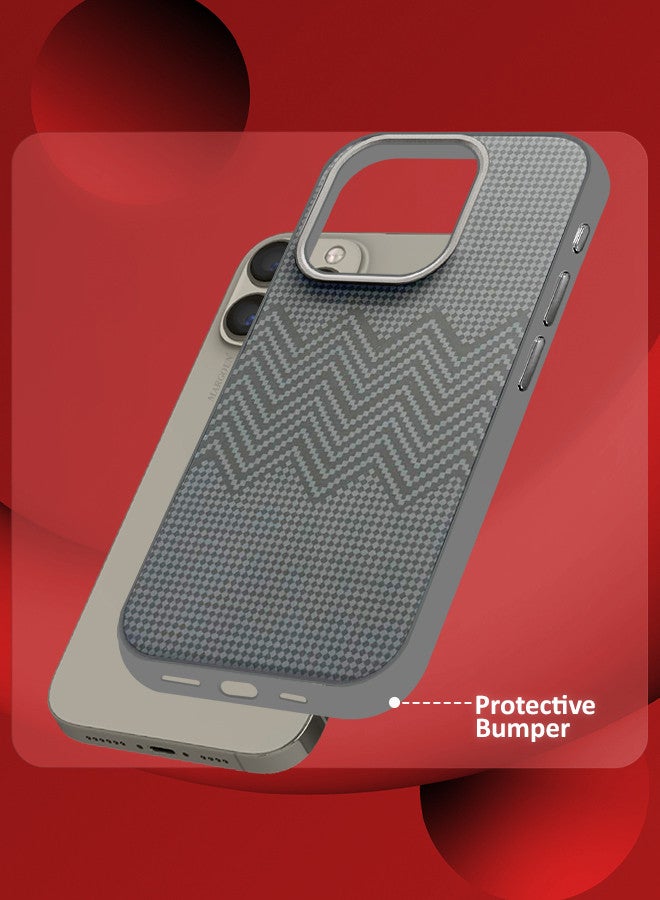 MARGOUN For iPhone 15 Pro 2 Pack Case And Screen Protector Carbon Fiber Made Slim And Light Shockproof Phone Cover Military-Grade Protection MIX5 - Image 2