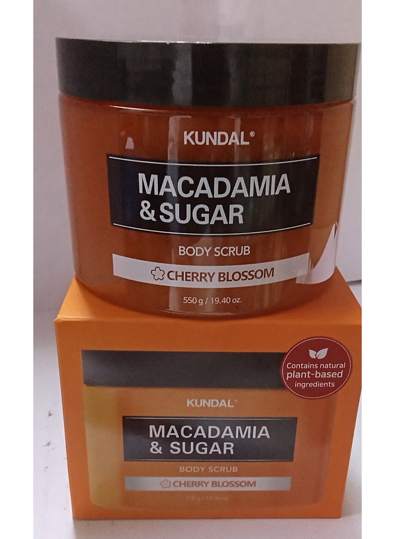 KUNDAL Condal body scrub with macadamia and cherry blossom sugar 550 grams - Image 1