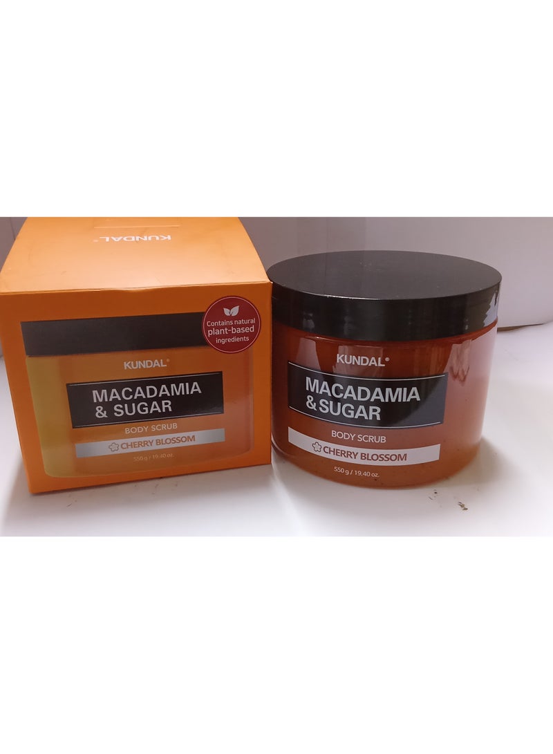 KUNDAL Condal body scrub with macadamia and cherry blossom sugar 550 grams - Image 2