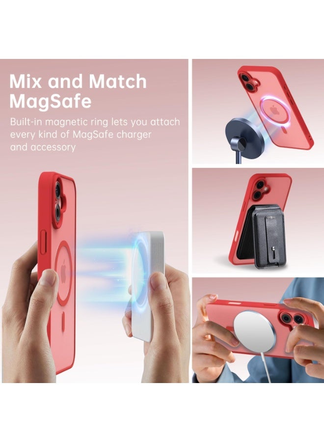 ACLIX Magnetic Clear case for iPhone 17, High Grade Drop Protection with Shockproof Strip, Translucent Back Phone Case | Orange - Image 3