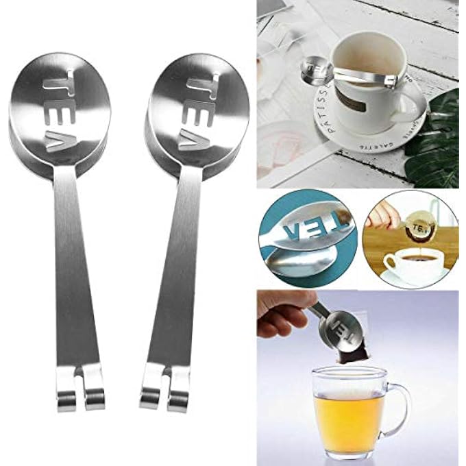 Unity Tea Bag SqueezerHolder GadgetRound Stainless Steel Teabag Tong Strainer Holder - Image 5