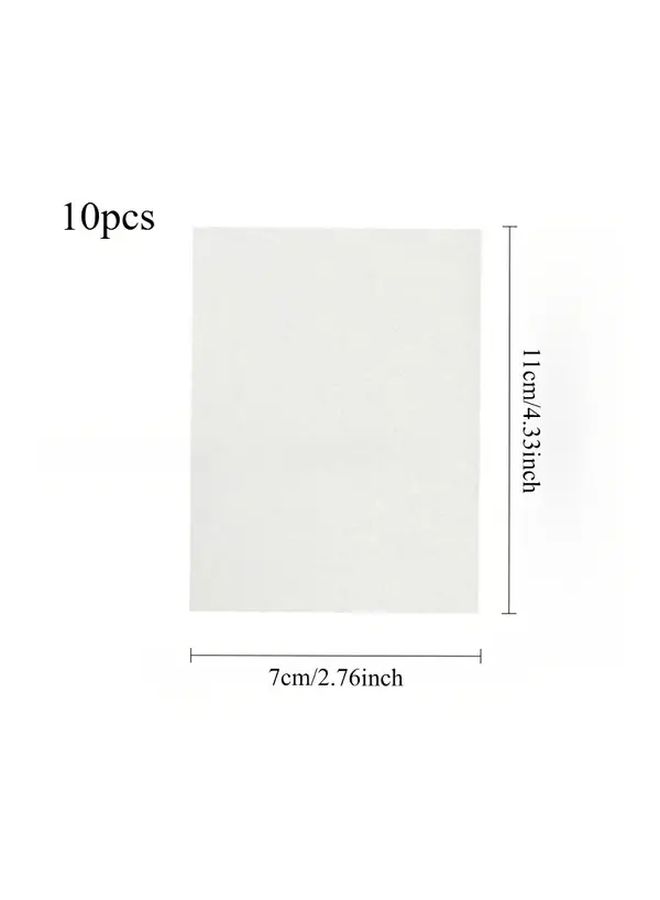 10 Sheets White Round 3D Sponge Canvas Fluffy Art Paper with 6 Brush Pens Set - Image 2
