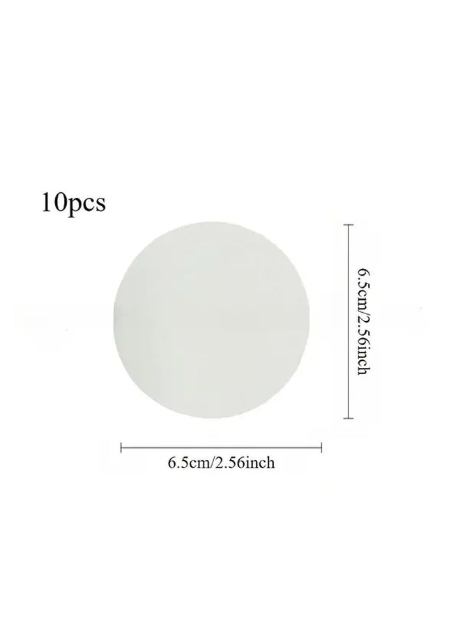 10 Sheets White Round 3D Sponge Canvas Fluffy Art Paper with 6 Brush Pens Set - Image 4
