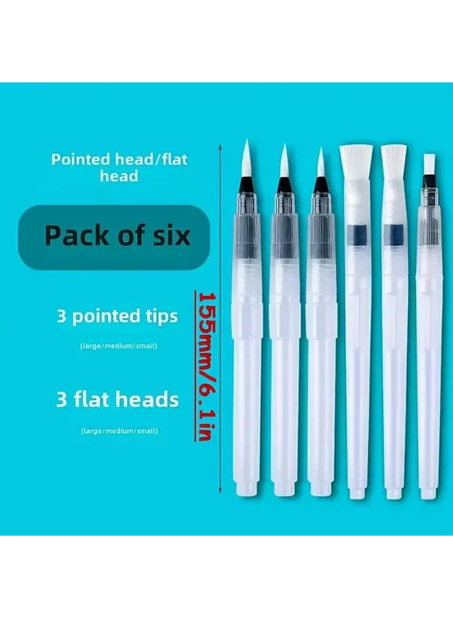 10 Sheets White Round 3D Sponge Canvas Fluffy Art Paper with 6 Brush Pens Set - Image 5