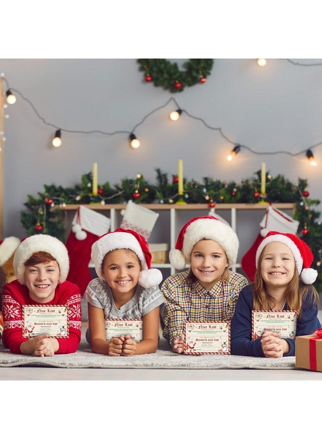 Chinco 10 Sets Christmas Official Letter From Santa Nice List Certificate For Kids Christmas Gift North Pole Letter For Mailbox Christmas Party Decorations Xmas Santa Greetings Cards (Vibrant Style) - Image 4