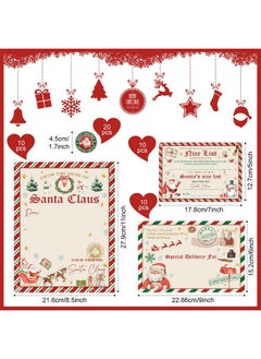 Chinco 10 Sets Christmas Official Letter From Santa Nice List Certificate For Kids Christmas Gift North Pole Letter For Mailbox Christmas Party Decorations Xmas Santa Greetings Cards (Vibrant Style)  - Image 2