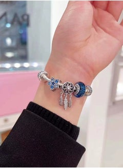 Pandora Violet Pandora Cubic Zirconia Fashion Women's 925 Silver String Ornament Snake Chain Bracelet with Set Gift  - Image 2