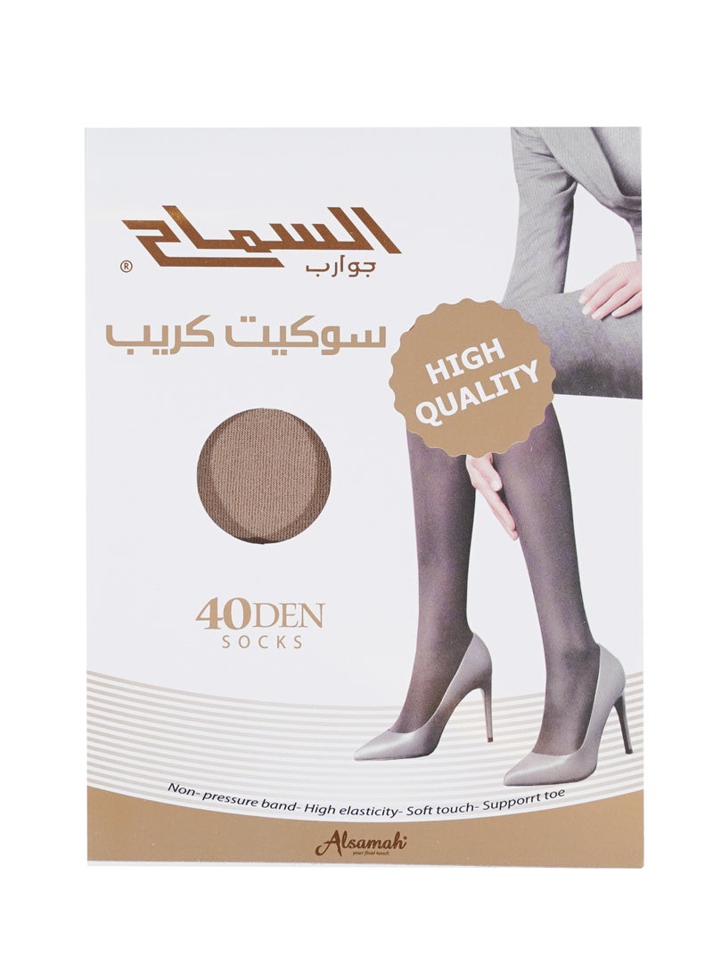 السمة سوكيت كريب, كلسات قصيرة للكاحل (40 دن متوسطة السماكة), انعكاس حريري حياكة متينة عند مقدمة القدم (قطعة عدد 2) - Image 1