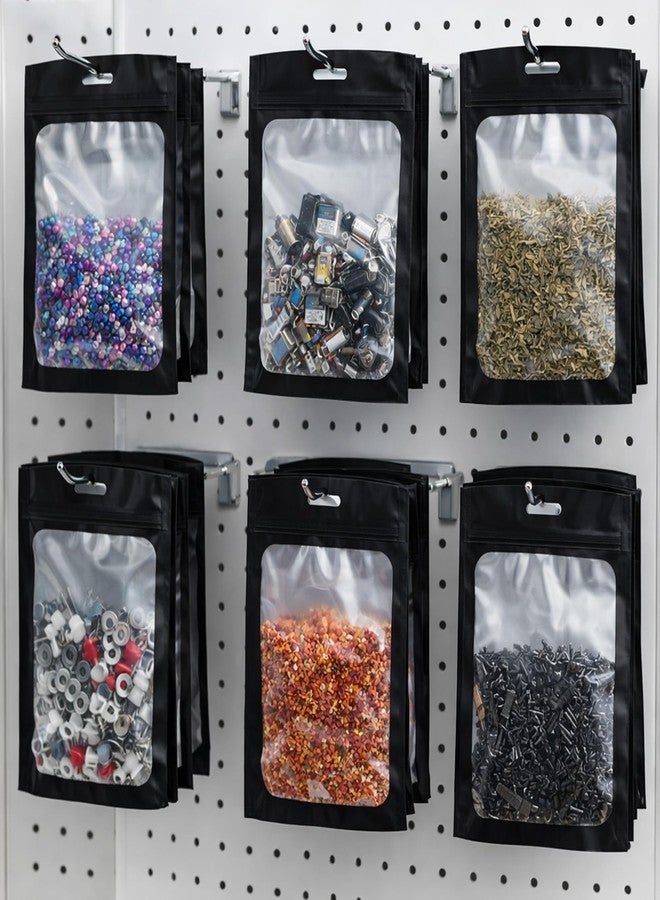 lucpur 200-pack Mylar Bags with Clear Window 7" x 10" 1 Quart Resealable Foil Pouches for Food Storage Large Smell Proof Edible Packaging Bag for Cookies Jewelry and Small Business, Matte Black - Image 5