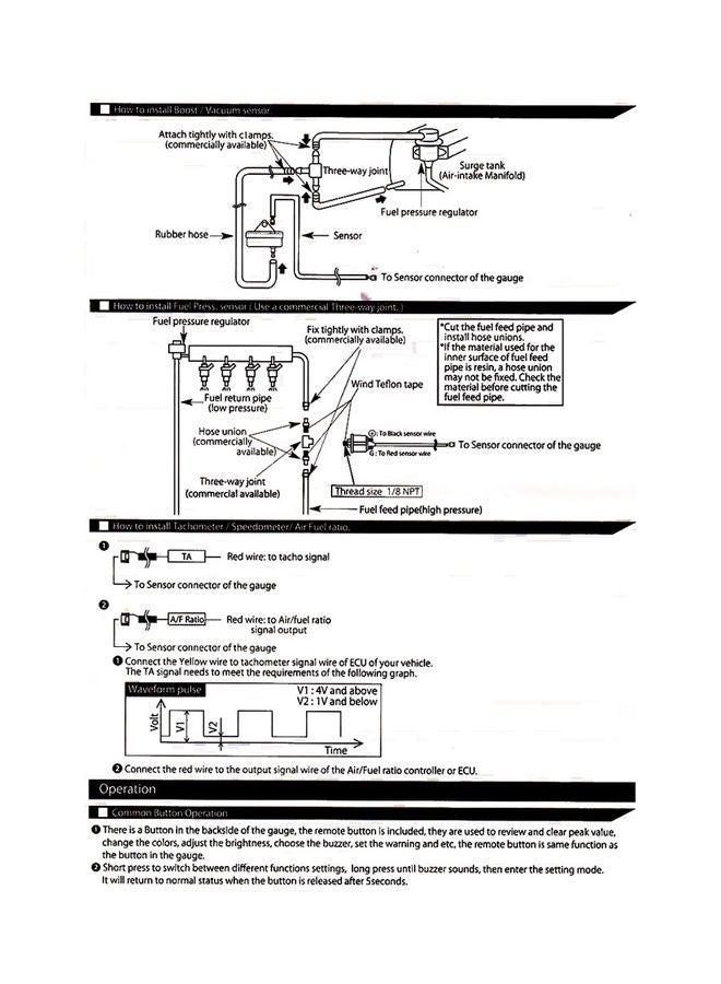 NIBEMINENT Pressure Meter Monitor Included Gauge Pod - Image 3