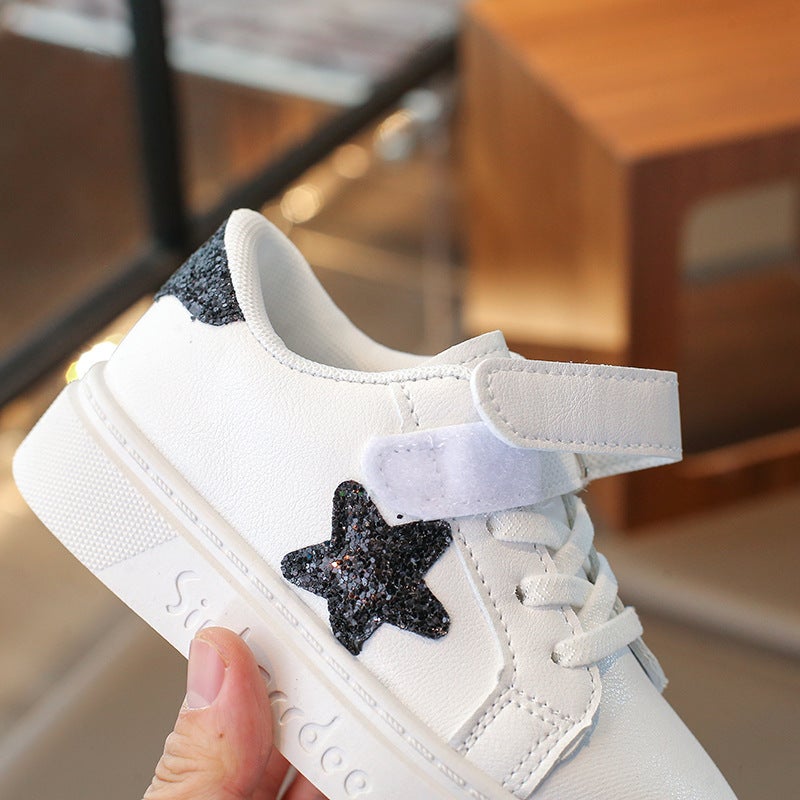 Children'S Board Shoes Sports White Shoes Bright Five-Pointed Star Men'S And Women'S Shoes - Image 5