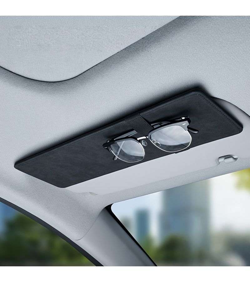 Universal Car Sun Visor Extender Classic Black Anti Glare Sunshade with Safety Buckle Closure Durable Fabric Sun Protection Comfort for Most Car Models - Image 4