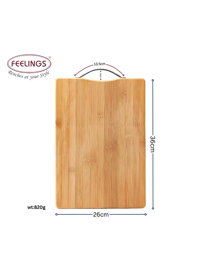 Feelings Wooden Chopping Board Bamboo Cutting Board 36x26x1.8cm  - Image 2