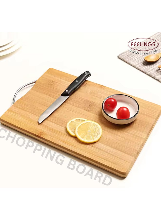 Feelings Wooden Chopping Board Bamboo Cutting Board 36x26x1.8cm  - Image 3