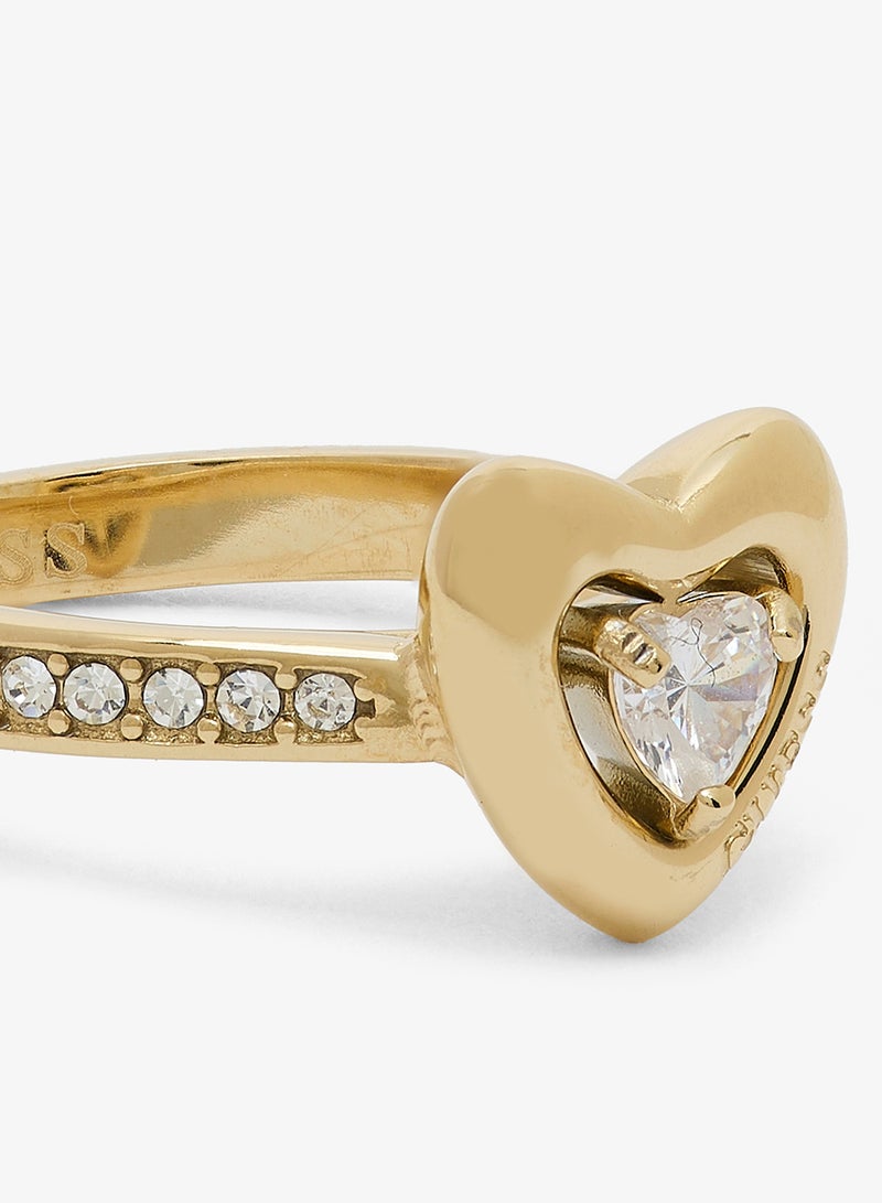 جس خاتم قلب كريستالي سوليتير - Image 4