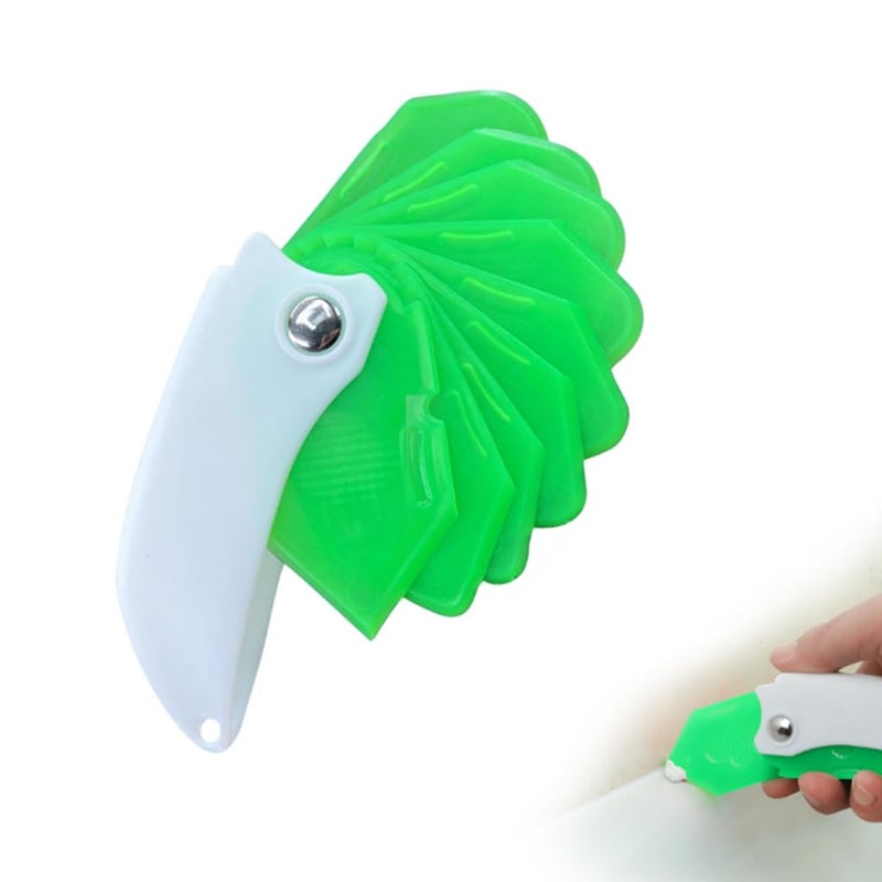 Serplex طقم أدوات السد 9 في 1 القابل لإعادة الاستخدام، أداة كشط الجص وأداة إنهاء السد للحمام والمطبخ وإغلاق النوافذ، مزيل فوهة السد متعدد الزوايا مع مقبض قابل للطي - Image 1