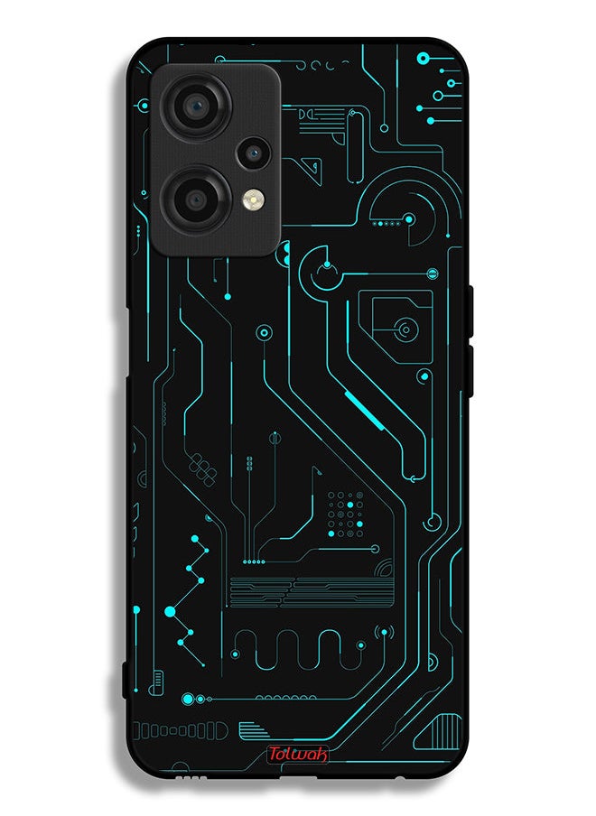 OnePlus Nord CE 2 Lite 5G Protective Case Cover Digital Art Circuits Minimalism Multiple Display