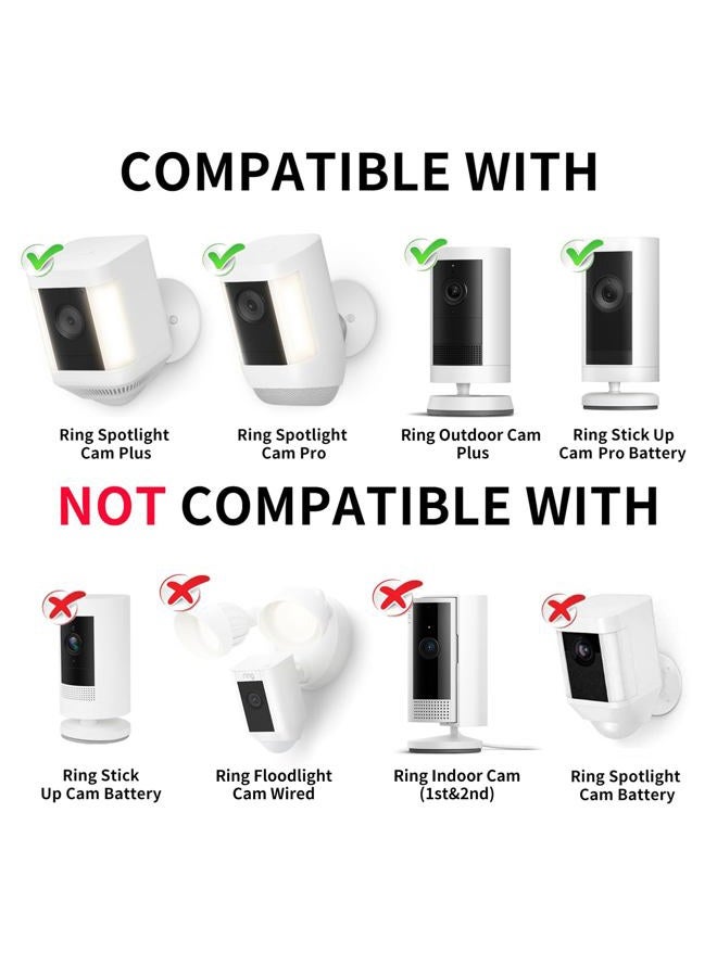 ALERTCAM Power Adapter for Ring Spotlight Cam Plus/Pro (Battery), with 25Ft/7.5m Flat Weatherproof Outdoor Cable Continuously Power Your Ring Camera - White - Image 2