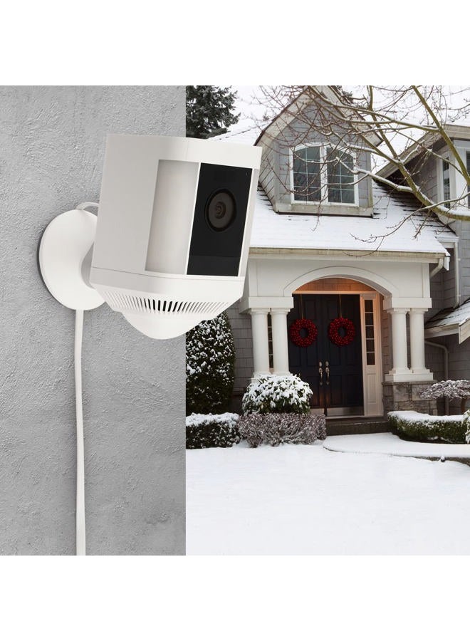 ALERTCAM Power Adapter for Ring Spotlight Cam Plus/Pro (Battery), with 25Ft/7.5m Flat Weatherproof Outdoor Cable Continuously Power Your Ring Camera - White - Image 3