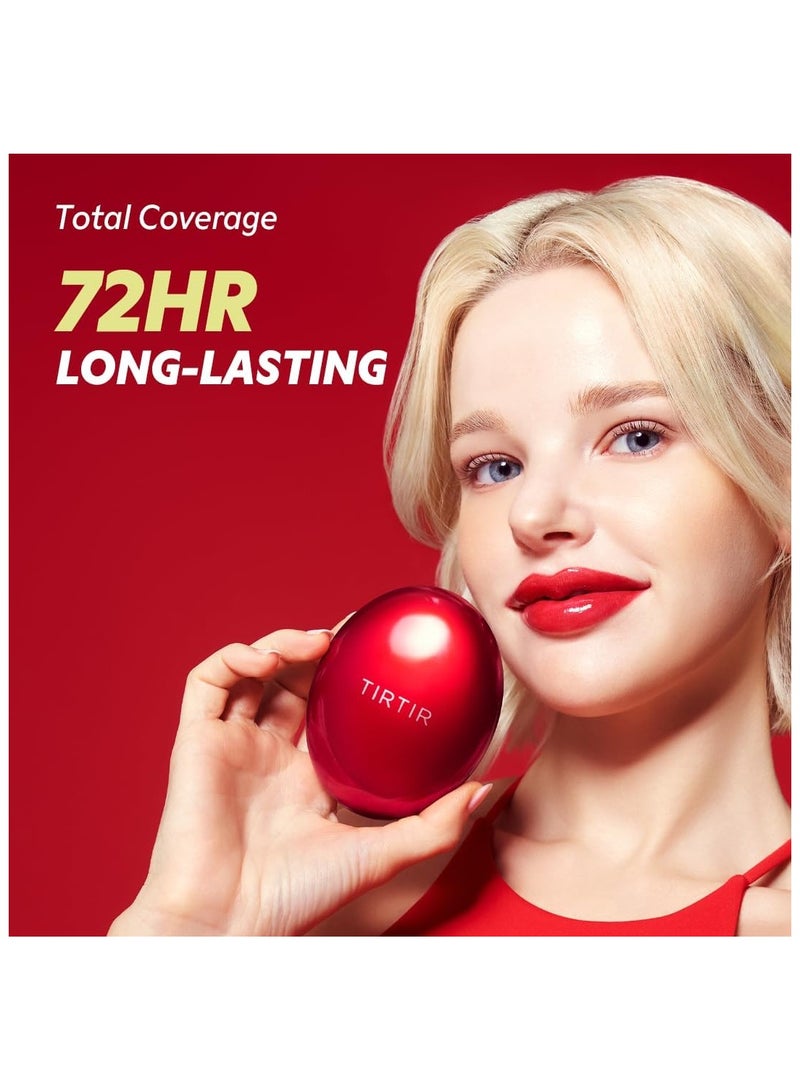 ترتر ماسك فيت ريد كوشن فاونديشن  خيار اليابان رقم واحد للبشرة الزجاجية ، طويلة الأمد ، خفيفة الوزن ، تغطية قابلة للبناء ، شبه ماتي (23 ن رمل ، 0.63 فلور أوز (حزمة من 1)) - Image 5