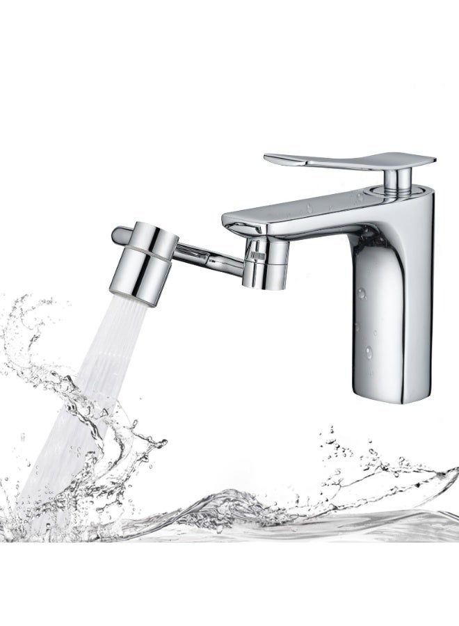 Arabest 1080° Rotating Faucet Extender for Bathroom Sink, Sink Water Faucet Aerator with Brass Extension, Sink Extender with Adjustable Swivel Arm, Fit to Faucet Threads G1/2, 15/16”, and 55/64” - Image 1