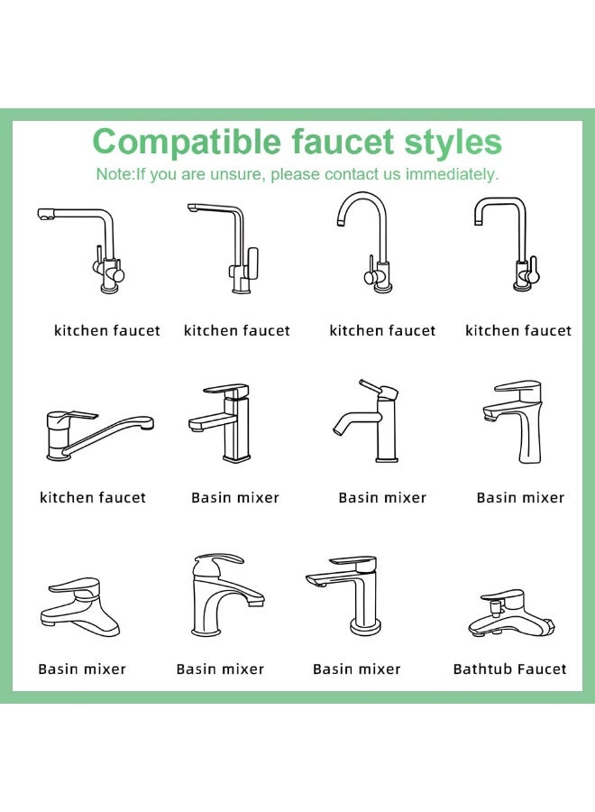 Arabest 1080° Rotating Faucet Extender for Bathroom Sink, Sink Water Faucet Aerator with Brass Extension, Sink Extender with Adjustable Swivel Arm, Fit to Faucet Threads G1/2, 15/16”, and 55/64” - Image 2