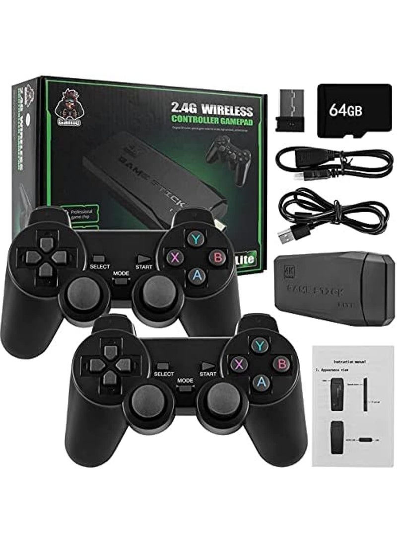 The classic gaming console - 64GB of well-known old games - over 10,000 games - two wireless controllers - 4K HDMI port - and 9 classic emulators - Image 1
