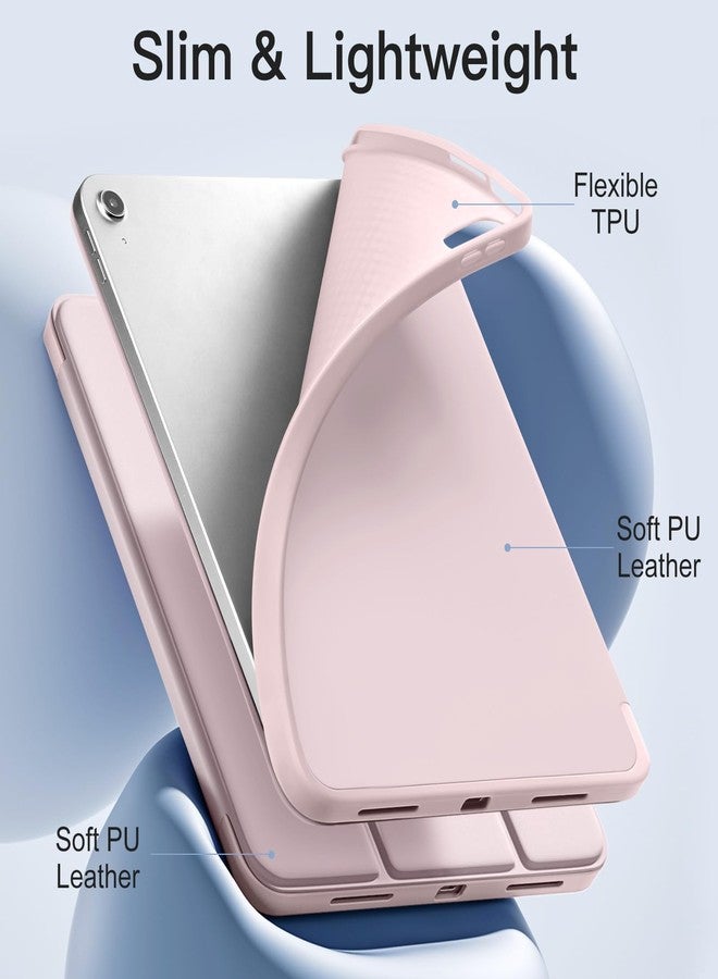 Akkerds جراب Akkerds متوافق مع iPad (A16) الجيل الحادي عشر 11 بوصة 2025، وجراب iPad الجيل العاشر 10.9 بوصة 2022 مع حامل قلم، غطاء حماية ثلاثي الطي رفيع مع ظهر TPU ناعم، وردي - Image 5