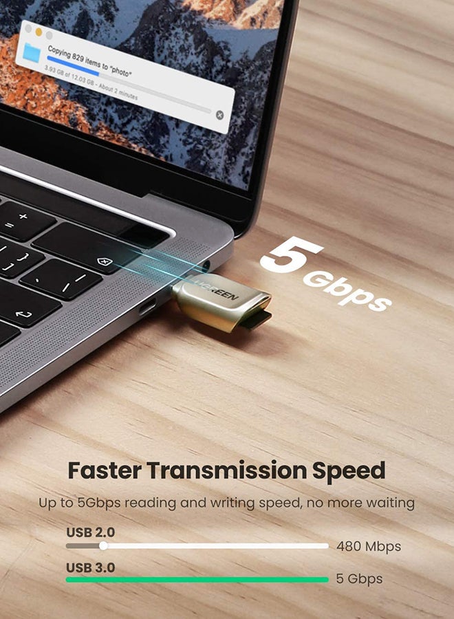 Ugreen USB-C To TF Card Reader USB 3.0/USB-C OTG Memory Card Adapter - Image 3