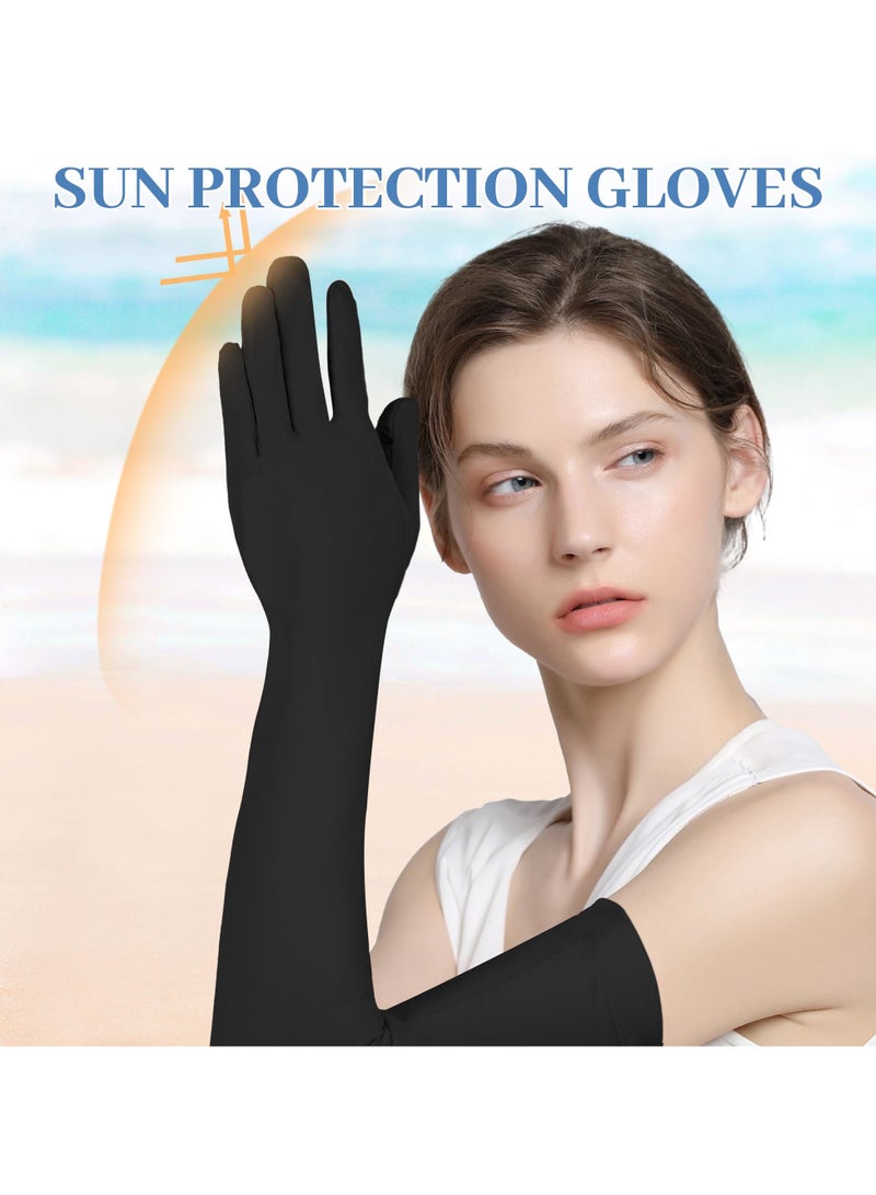 SYOSI 2 Pairs UV Sun Protection Gloves Arm Sun Driving Gloves Non Slip Touchscreen Sun Protection Gloves Sunblock Gloves Outdoor Fishing Driving Gloves - Image 3
