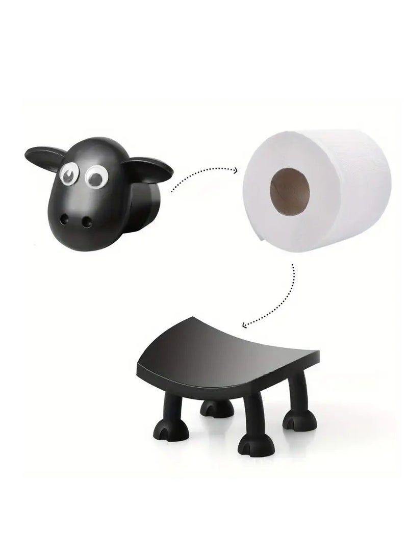 M MIAOYAN Creative Sheep Toilet Paper Holder – Fun & Cute Home Decor | Tissue Roll Storage Rack | Functional & Decorative  - Image 2