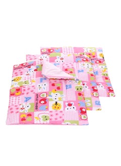 babyhug Babyhug Apple Rabbit Print Multi-Use Diaper Changing Foam Mat Set, Waterproof Sheet, Hygienic, 60 x 51 cm, Pack of 4 - Pink  - Image 1