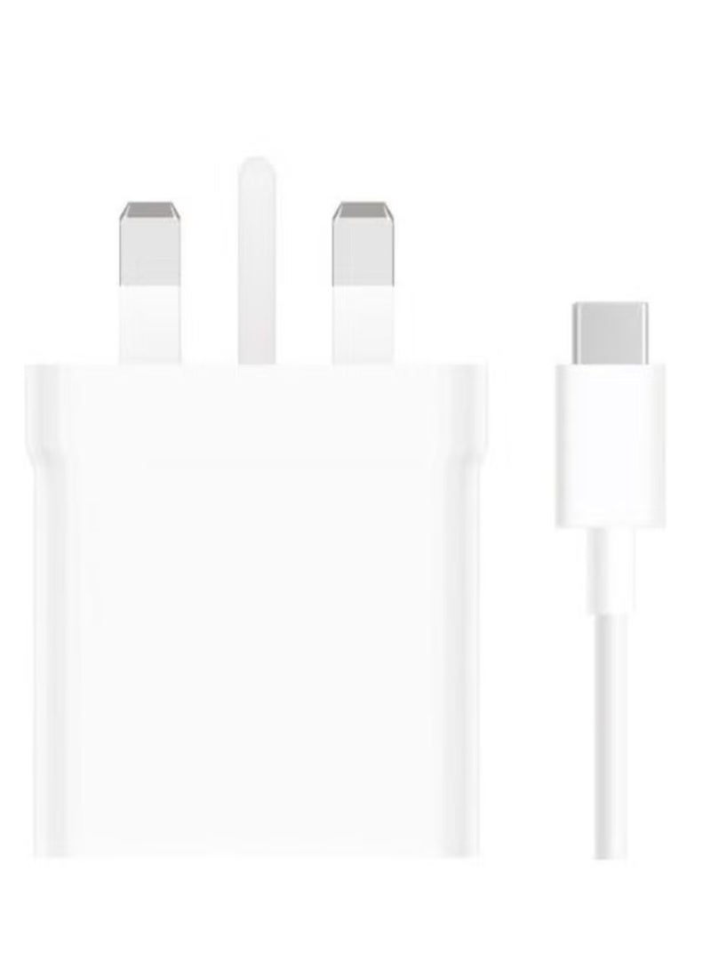 TIGER 33W USB Charging Adapter – Fast Type-C Wall Charger for Smartphones, Tablets & More – Compact Power Adapter with 33W Output for Efficient, Safe & Quick Charging – Universal Compatibility – Lightweight, Travel-Friendly Charger – White - Image 1