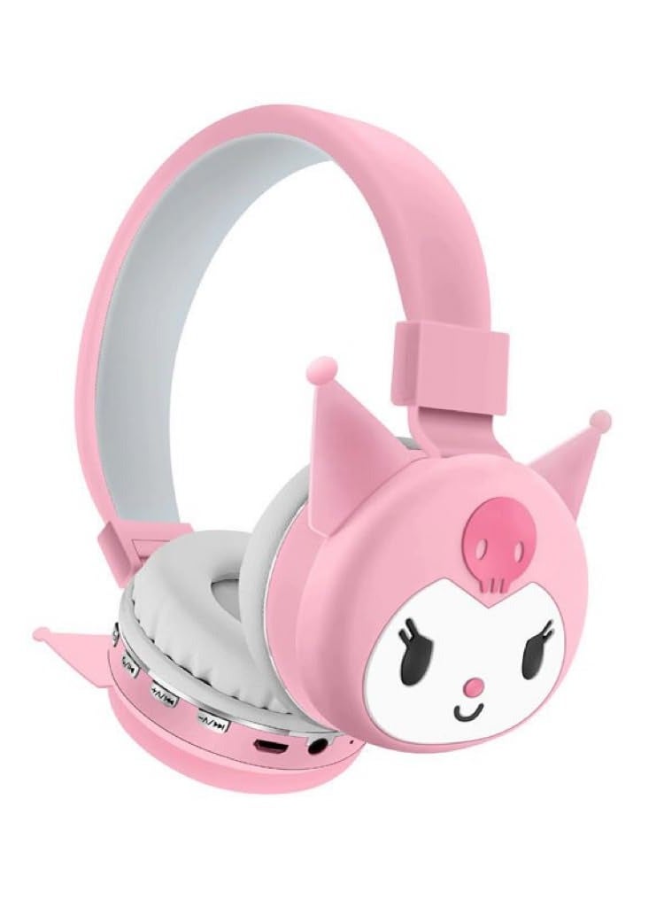 Kuromi Style Wireless Bluetooth Headphones for Kids Foldable Headphones for Children Noise Reduction; Suitable for Children's Stereo Headphones for TF Cards, Mobile Phones, Tablets - Image 1