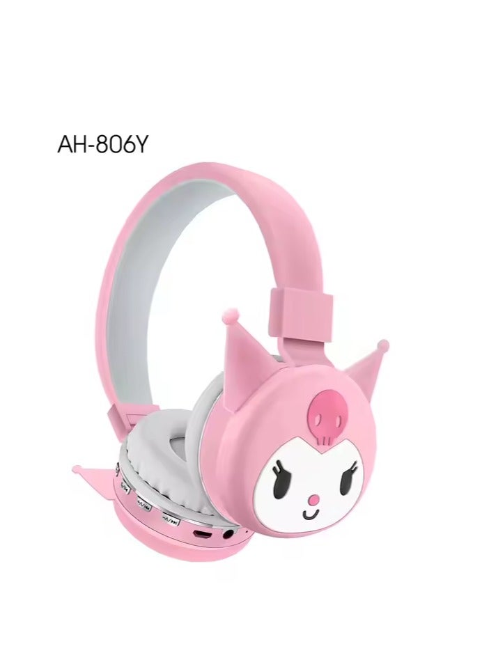 Kuromi Style Wireless Bluetooth Headphones for Kids Foldable Headphones for Children Noise Reduction; Suitable for Children's Stereo Headphones for TF Cards, Mobile Phones, Tablets - Image 3