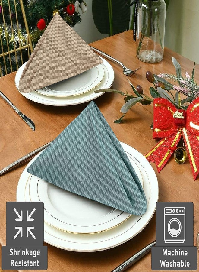 Ruvanti Cloth Napkins Set of 12, 18x18 Reusable Napkins Cloth Washable, Soft & Durable Table Napkin, Poly Cotton Fabric Dinner Napkins for Parties, Christmas, Thanksgiving, Weddings - Multicolor - Image 5