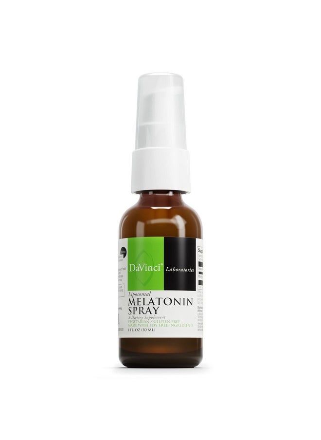 Davinci - DAVINCI Labs Liposomal Melatonin Spray - Sleep Support Supplement - Bedtime Spray with 3mg Melatonin Per Serving, Fast-Acting Formula, Promotes Restful Sleep* - 30 mL - Image 1