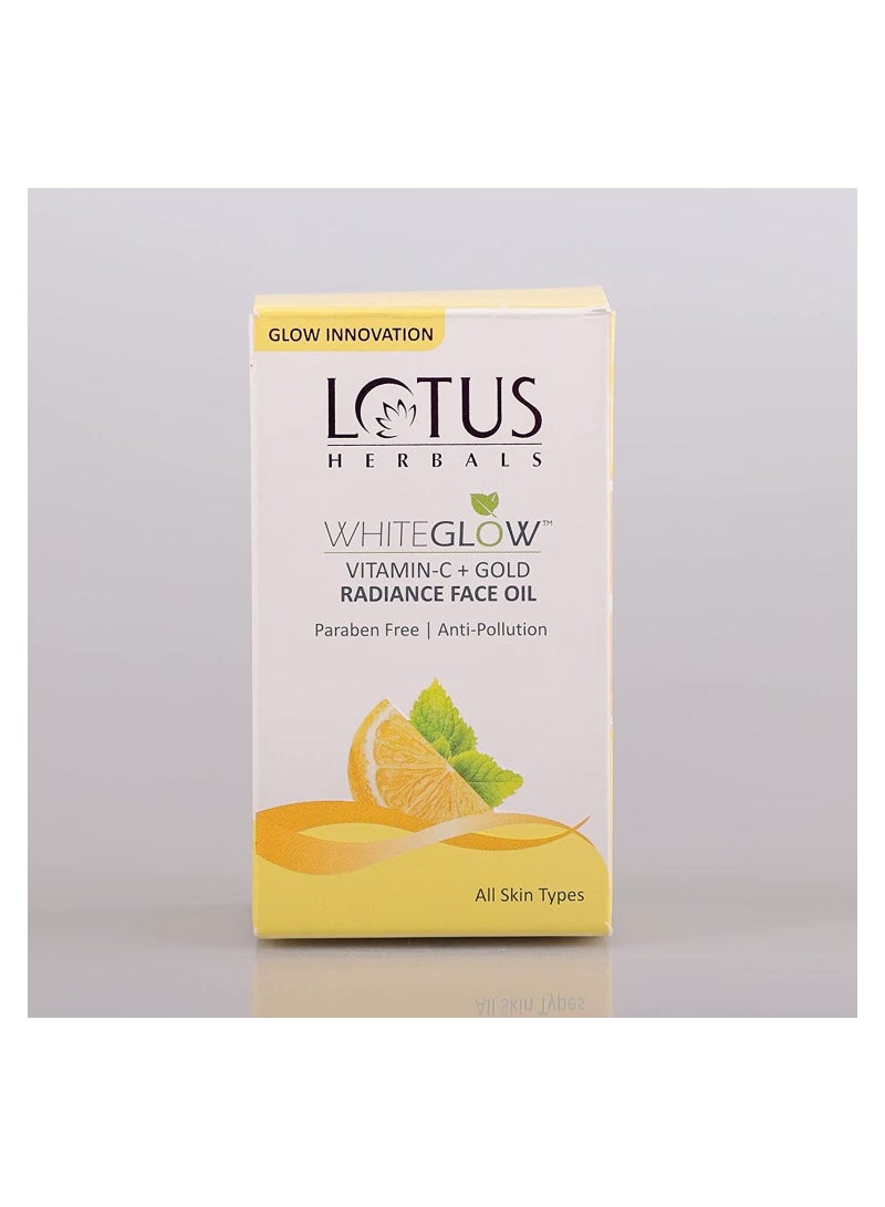 Lotus Herbals WhiteGlow Vitamin C And Gold Radiance Face Oil For Dull Dry Skin Intense Hydration 15ml  - Image 4