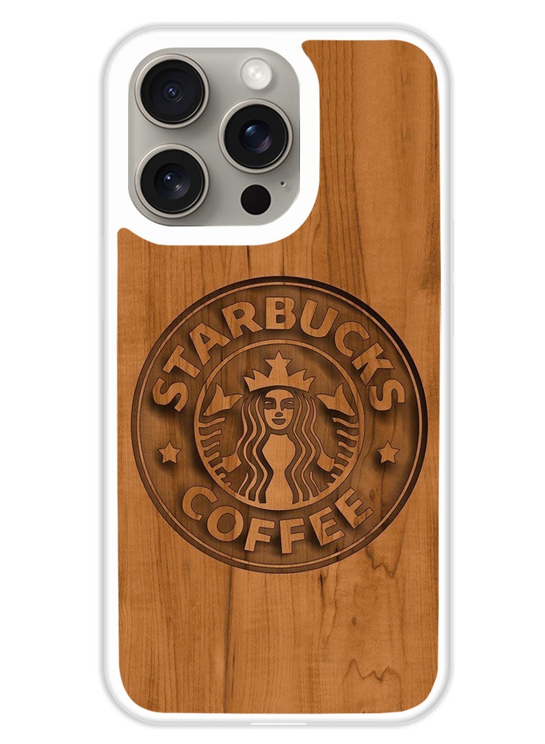 Theodor Protective Case Cover For APPLE IPHONE 15 Pro Max StarBucks 1 (White Bumper) - Image 1